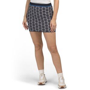 G/FORE Twilight Wool Blend Logo Patterned Skirt